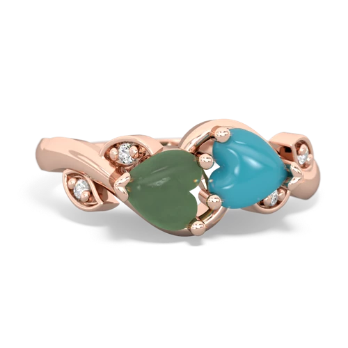jade-turquoise floral keepsake ring