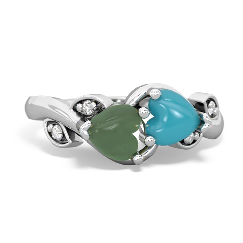jade-turquoise floral keepsake ring