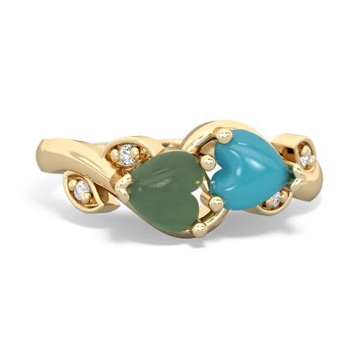 jade-turquoise floral keepsake ring