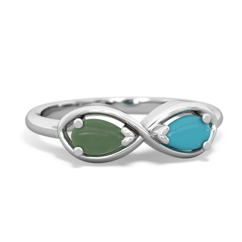 jade-turquoise infinity ring