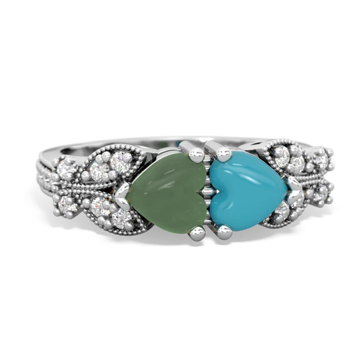 jade-turquoise keepsake butterfly ring
