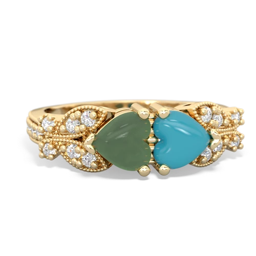 jade-turquoise keepsake butterfly ring