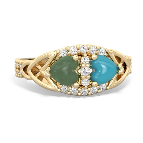 jade-turquoise keepsake engagement ring