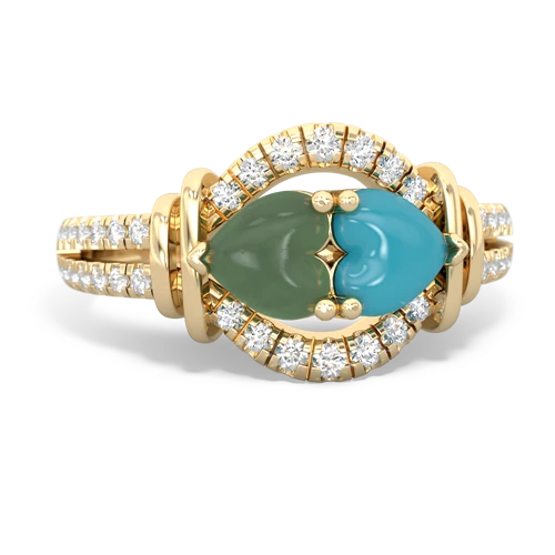 jade-turquoise pave keepsake ring