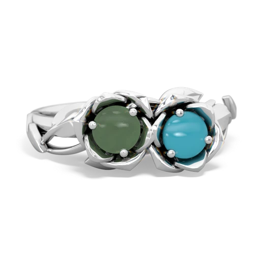 jade-turquoise roses ring