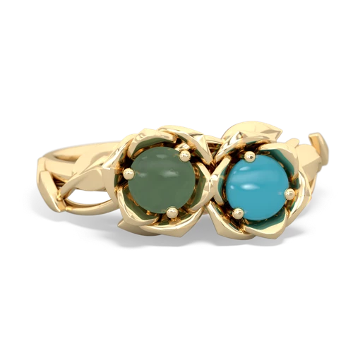 jade-turquoise roses ring