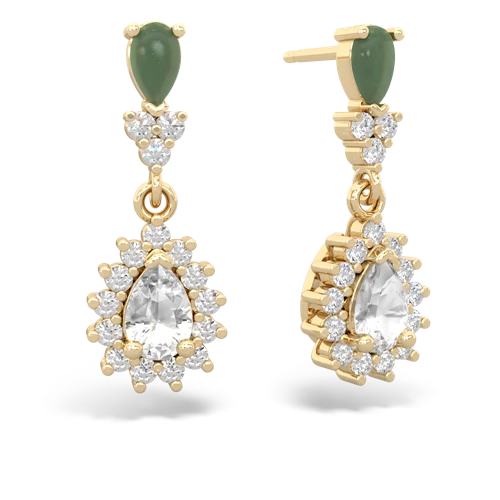 jade-white topaz dangle earrings