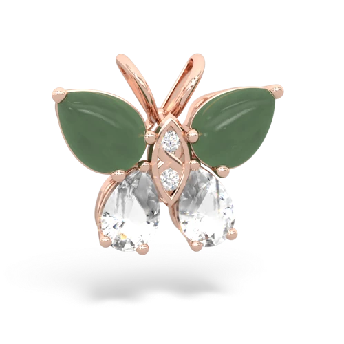 jade-white topaz butterfly pendant