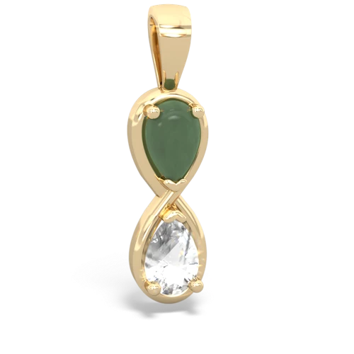 jade-white topaz infinity pendant