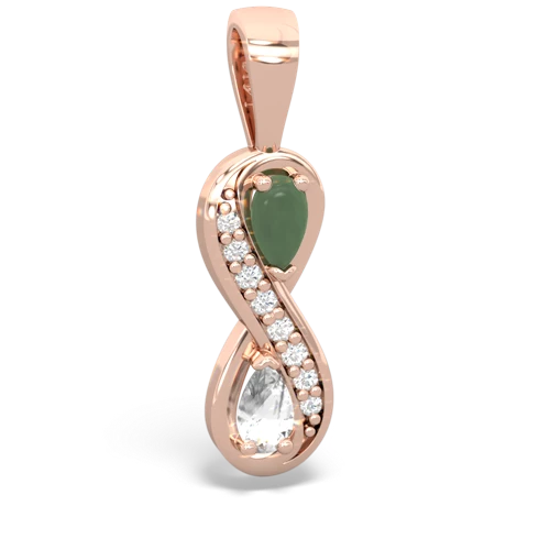 jade-white topaz keepsake infinity pendant