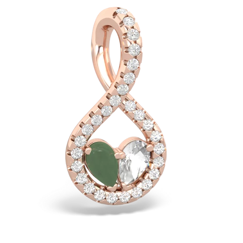 jade-white topaz pave twist pendant