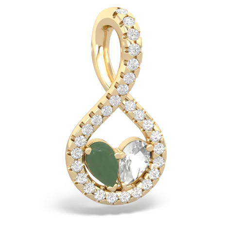 jade-white topaz pave twist pendant