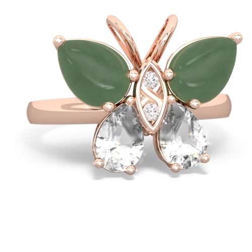 jade-white topaz butterfly ring