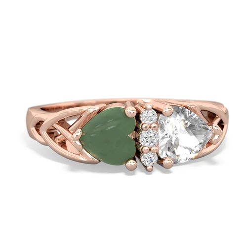 jade-white topaz celtic ring