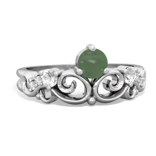 jade-white topaz crown keepsake ring