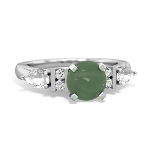 jade-white topaz engagement ring