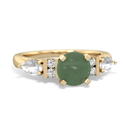 jade-white topaz engagement ring