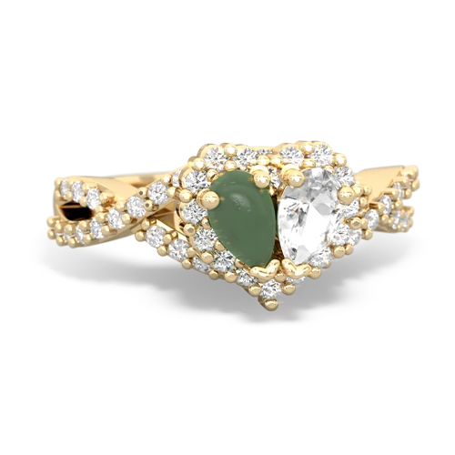 jade-white topaz engagement ring