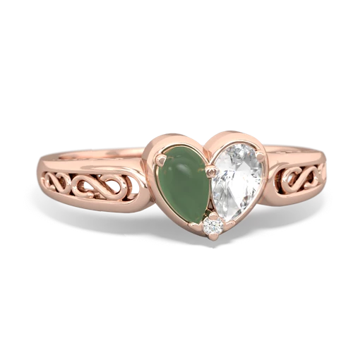 jade-white topaz filligree ring