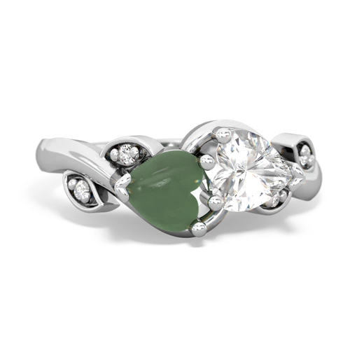 jade-white topaz floral keepsake ring