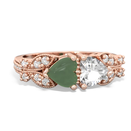 jade-white topaz keepsake butterfly ring