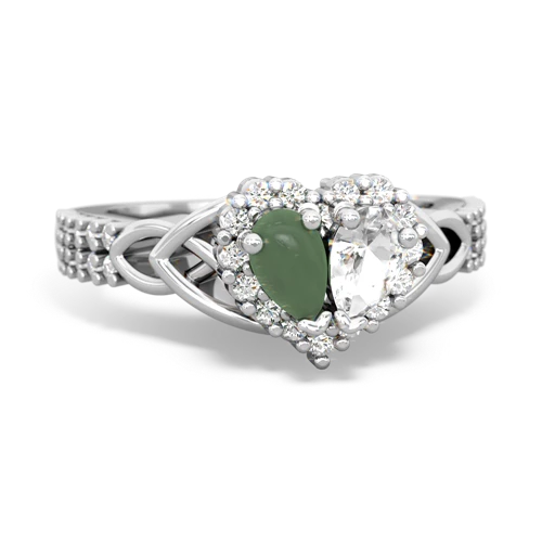 jade-white topaz keepsake engagement ring