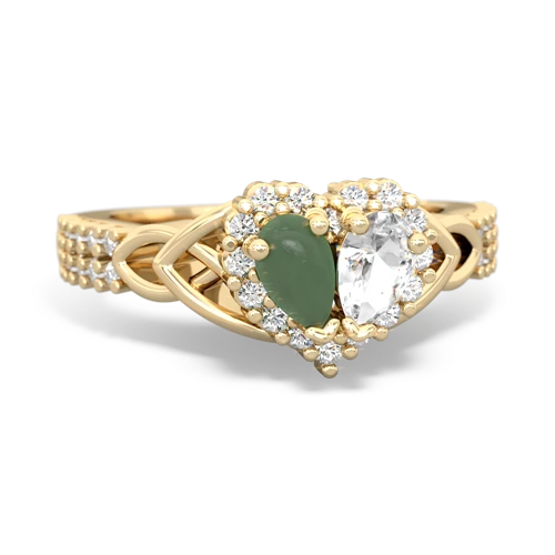 jade-white topaz keepsake engagement ring