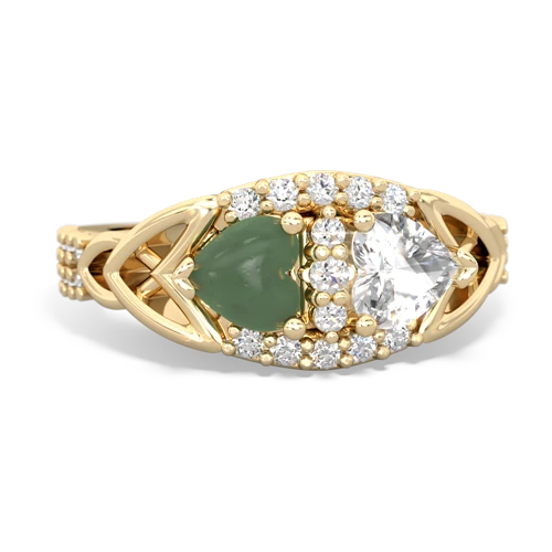 jade-white topaz keepsake engagement ring