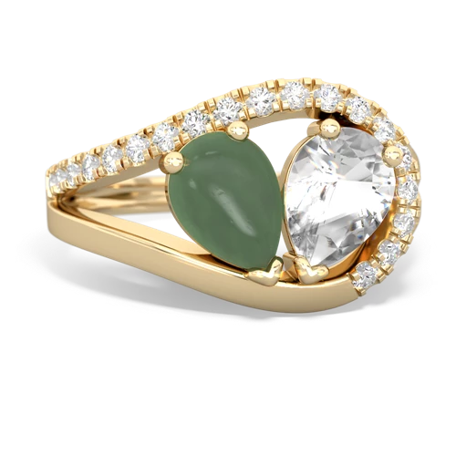 jade-white topaz pave heart ring