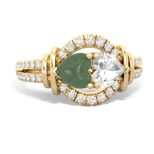 jade-white topaz pave keepsake ring