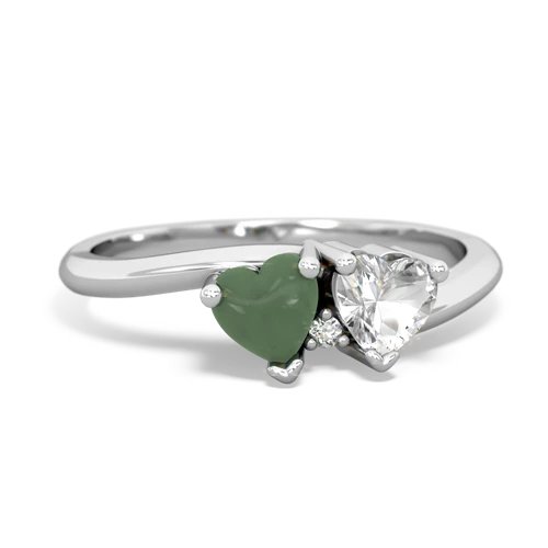jade-white topaz sweethearts promise ring