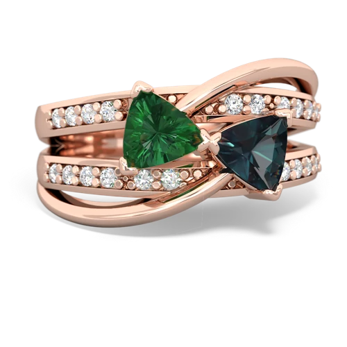 lab emerald-alexandrite couture ring