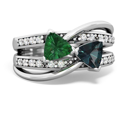 lab emerald-alexandrite couture ring