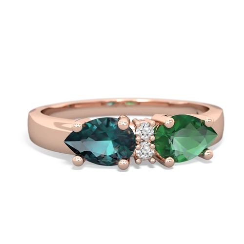 lab emerald-alexandrite timeless ring