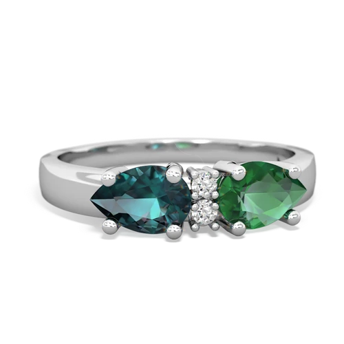 lab emerald-alexandrite timeless ring