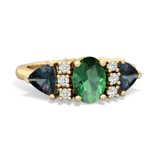 lab emerald-alexandrite timeless ring