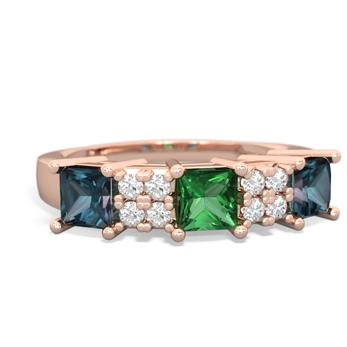 lab emerald-alexandrite timeless ring