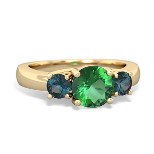 lab emerald-alexandrite timeless ring