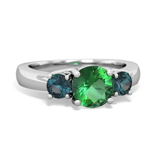 lab emerald-alexandrite timeless ring