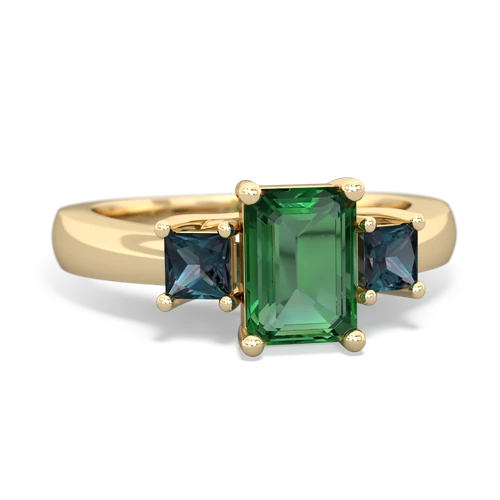 lab emerald-alexandrite timeless ring