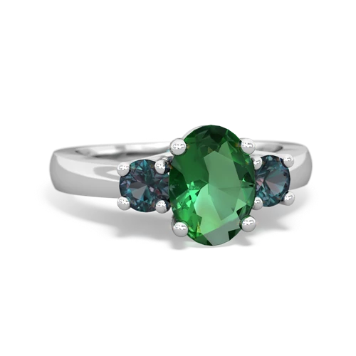 lab emerald-alexandrite timeless ring