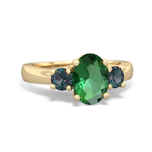 lab emerald-alexandrite timeless ring