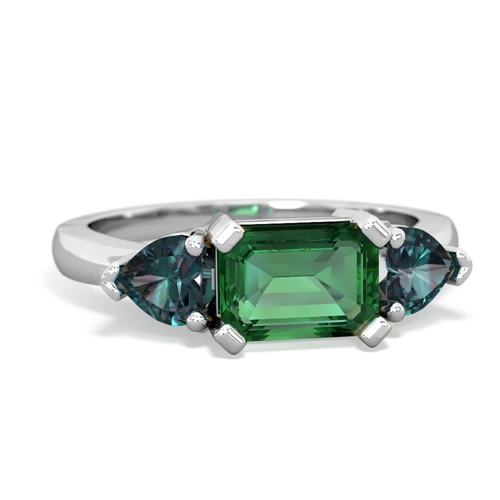 lab emerald-alexandrite timeless ring