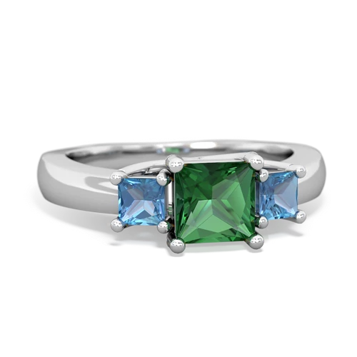 lab emerald-blue topaz timeless ring