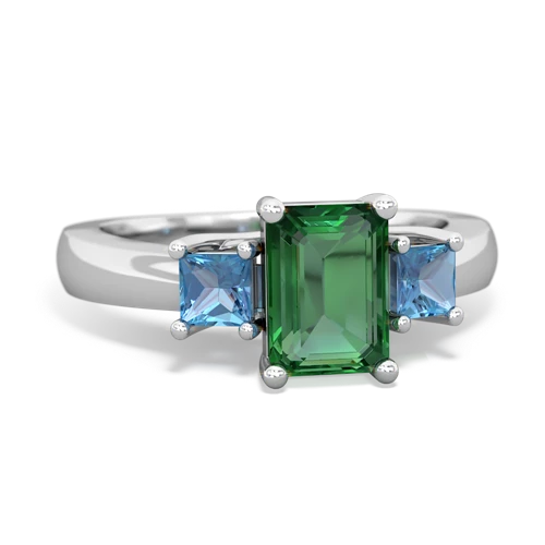 lab emerald-blue topaz timeless ring