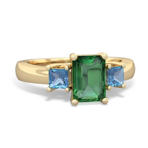 lab emerald-blue topaz timeless ring