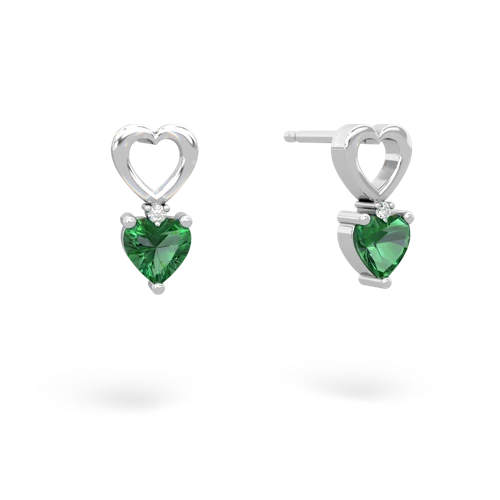 lab_emerald love earrings