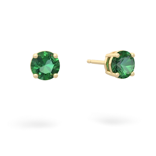 lab emerald stud earrings