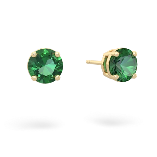 lab emerald stud earrings