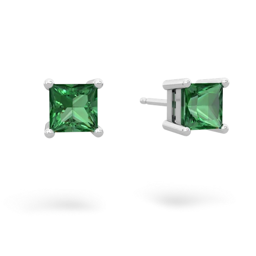 lab emerald stud earrings